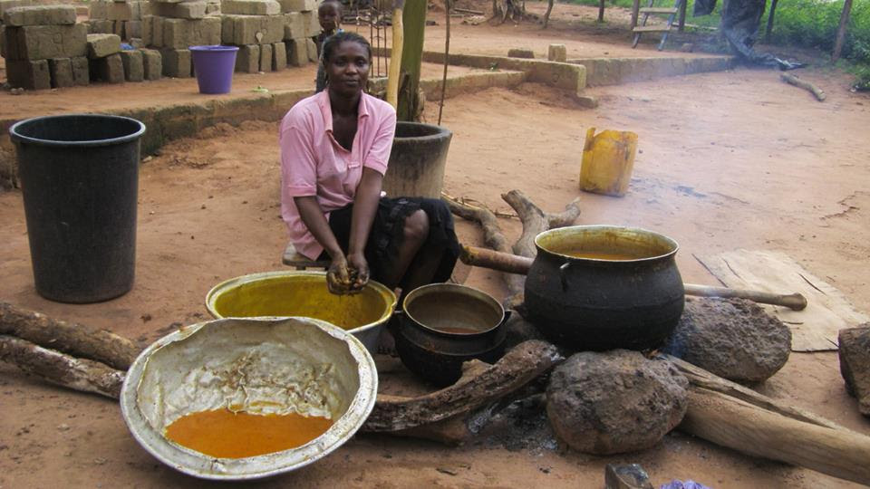 A lady with a bowl